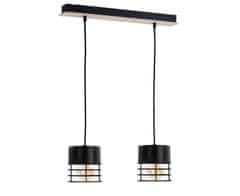 Greatstore Závěsné svítidlo 2xE27 CASA BLACK/WOOD