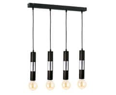 Greatstore Závěsné svítidlo 4xE27 MAGNUM BULB BLACK/SILVER