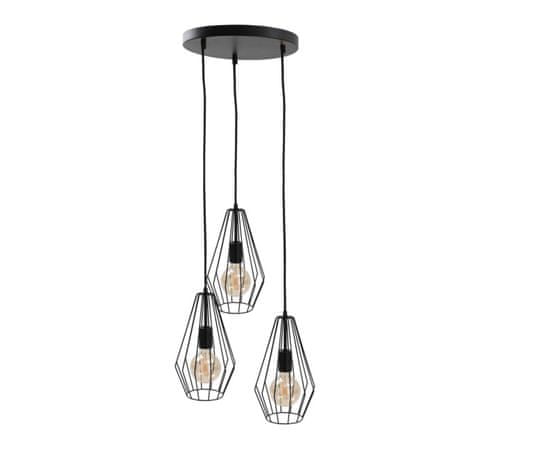 Greatstore 3xE27 LEX BLACK závěsná lampa