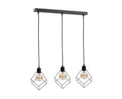 Greatstore 3xE27 RUBEN BLACK závěsná lampa