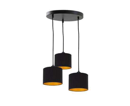 Greatstore 3xE27 FLOW BLACK závěsná lampa