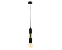 Greatstore Závěsné svítidlo 1xE27 MAGNUM BULB BLACK/GOLD