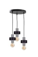 shumee 3xE27 UNICA BLACK/SILVER závěsná lampa