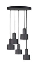 Greatstore Závěsné svítidlo 5xE27 LUCE BLACK