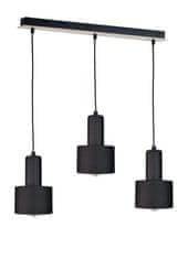 Greatstore Závěsná lampa LUCE BLACK WOOD 3xE27