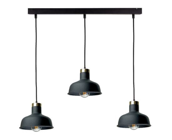 Greatstore 3xE27 HEBE BLACK závěsná lampa