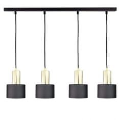 Greatstore Závěsné svítidlo 4xE27 LUCE BLACK GOLD