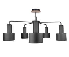 shumee Stropní svítidlo 5xE27 LUCE BLACK/WOOD