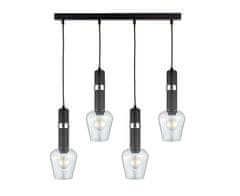 Greatstore 4xE27 VERBUM BLACK/SILVER závěsná lampa