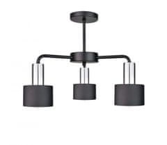 shumee Stropní svítidlo 3xE27 LUCE BLACK SILVER