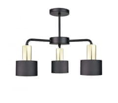 shumee Stropní svítidlo 3xE27 LUCE BLACK GOLD