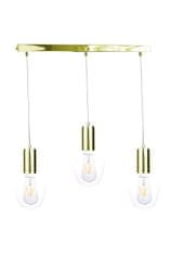 Greatstore 3xE27 VERRE GOLD závěsná lampa