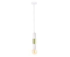 Greatstore Závěsné svítidlo 1xE27 MAGNUM BULB WHITE/GOLD