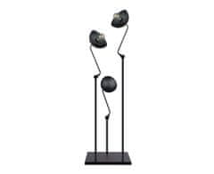 Greatstore 3xE27 Stojící lampa JUNONA BLACK