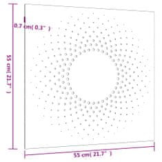 Vidaxl Zahradní nástěnná dekorace 55 x 55 cm cortenová ocel Slunce