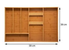 Dekorstyle Bambusový organizér příborník B2Bus 58x38 cm