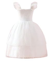 EXCELLENT Dívčí šaty s žabičkováním vel. 104 - Nevěsta