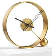 Mclock Designové stolní hodiny Endless antik gold/black 32cm