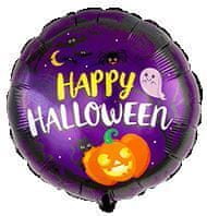 Balónek foliový - Happy Halloween - kulatý - 45 cm - Halloween
