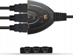Verk 06290 Spínač HDMI 3 v 1 FULL HD, 4K Splitter