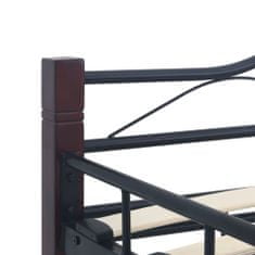 Vidaxl Rám postele černý kovový 180 x 200 cm