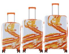 SEMI LINE Střední kufr T5655 White/Orange