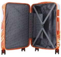 SEMI LINE Střední kufr T5655 White/Orange