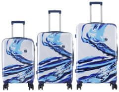 SEMI LINE Sada kufrů T5653 White/Blue 3-set