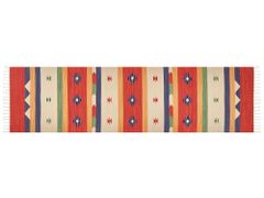 Beliani Bavlněný kelimový koberec 80 x 300 cm vícebarevný ALAPARS