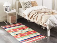 Beliani Bavlněný kelimový koberec 80 x 150 cm vícebarevný MARGARA