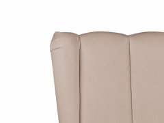 Beliani Sametová postel s USB portem 160 x 200 cm taupe MIRIBEL