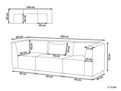 Beliani 3místná manšestrová modulární pohovka taupe LEMVIG