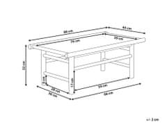 Beliani Bambusový konferenční stolek 80 x 45 cm světlé dřevo TODI