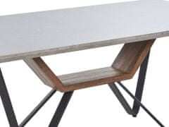 Jídelní stůl s betonovým vzhledem 180 x 90 cm šedý/černý BANDURA