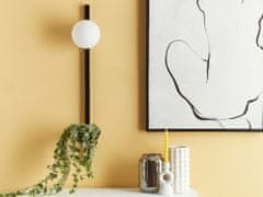 Beliani Kovová nástěnná lampa s 1 světlem a květináčem černá ISABELLA