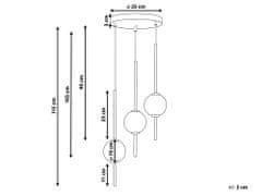 Beliani Kovové závěsné LED svítidlo se 3 světly zlaté SHANNON