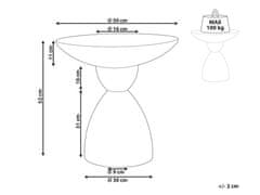 Beliani Odkládací stolek bílý/terrazzo efekt CAFFI