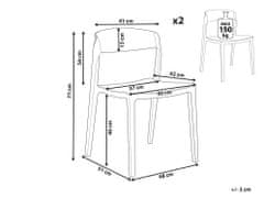 Beliani Sada 2 jídelních židlí bílé SOMERS