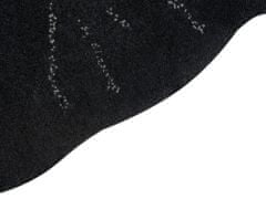 Beliani Vlněný dětský koberec ve tvaru pantera 100 x 160 cm černý BAGHEERA