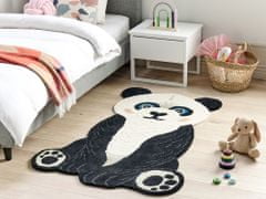 Beliani Vlněný dětský koberec ve tvaru pantera 100 x 160 cm černý/bílý JINGJING