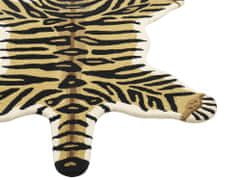 Beliani Vlněný dětský koberec ve tvaru tygra 100 x 160 cm béžový/černý SHERE