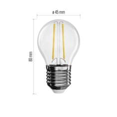 Emos LED žárovka Filament Mini Globe / E27 / 1,8 W (25 W) / 250 lm / teplá bílá