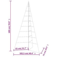 Greatstore Kovový vánoční stromeček dekorace černý 180 cm