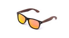 Kašmir WAY WOOD POLARIZED WWP03 černé - skla oranžová zrcadlová