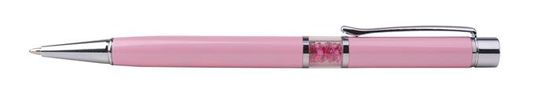 ART CRYSTELLA Kuličkové pero SWAROVSKI Crystals, růžová, tmavě růžové krystaly ve střední části pera, 1805XGL243