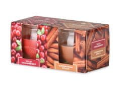 Emocio Sklo 65x63 mm 2 ks v krabičce Wild Cranberry & Cinnamon Stick, vonná svíčka