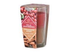 Emocio Sklo 76x118 mm Wild Cranberry & Cinnamon Stick dvoubarevná vonná svíčka