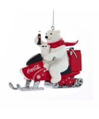 kurt adler Vánoční odzoba - Coca Cola medvěd na skůtru