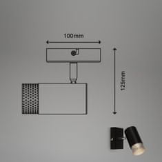 BRILONER BRILONER Spot, 14,5 cm, 1x GU10, max. 9W, černá BRI 2142015