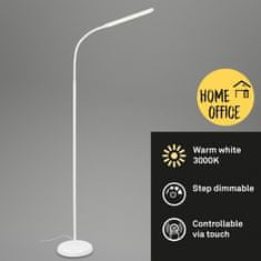 BRILONER BRILONER LED stojací svítidlo, 126,5 cm, LED modul, 6W, 600lm, bílé BRILO 1472016